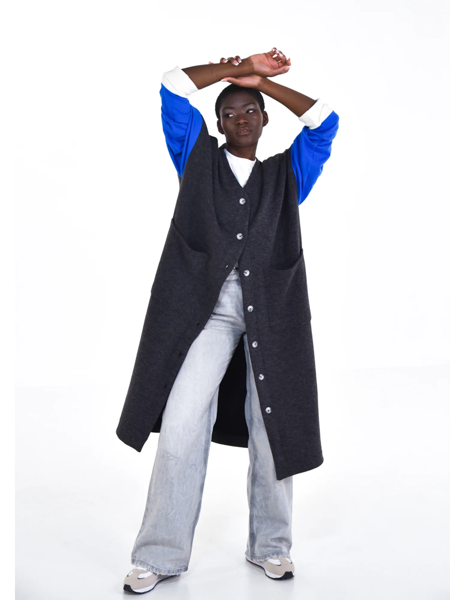 Abrigo Funky, mangas azul real - Image 3