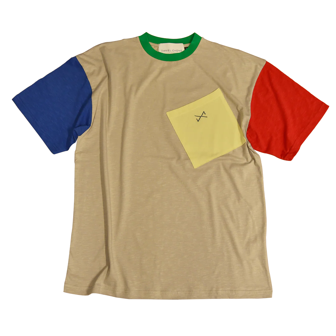 CAMISETA CRUDO MANGAS AZUL/ROJO - Image 3