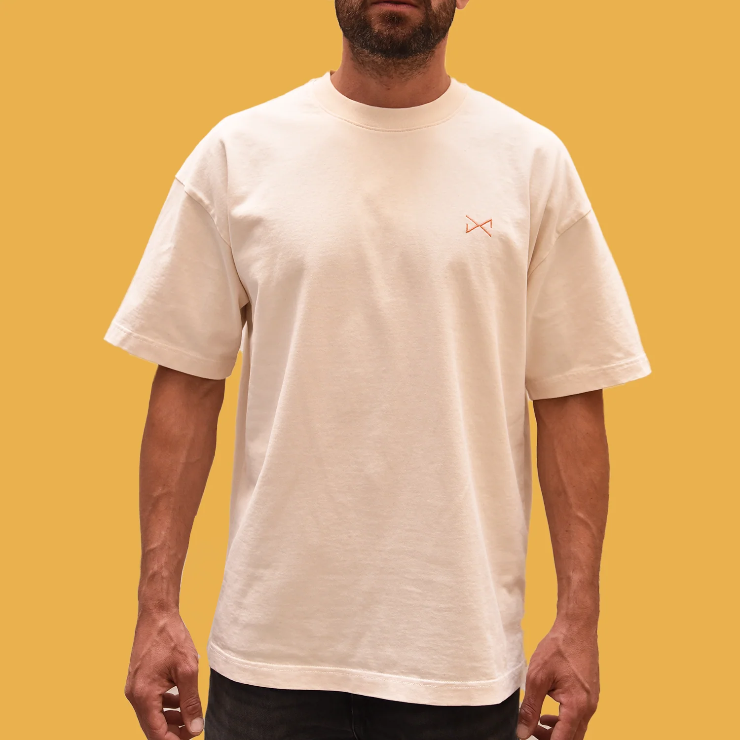 Camiseta en crudo, Atardecer. over size. - Image 2