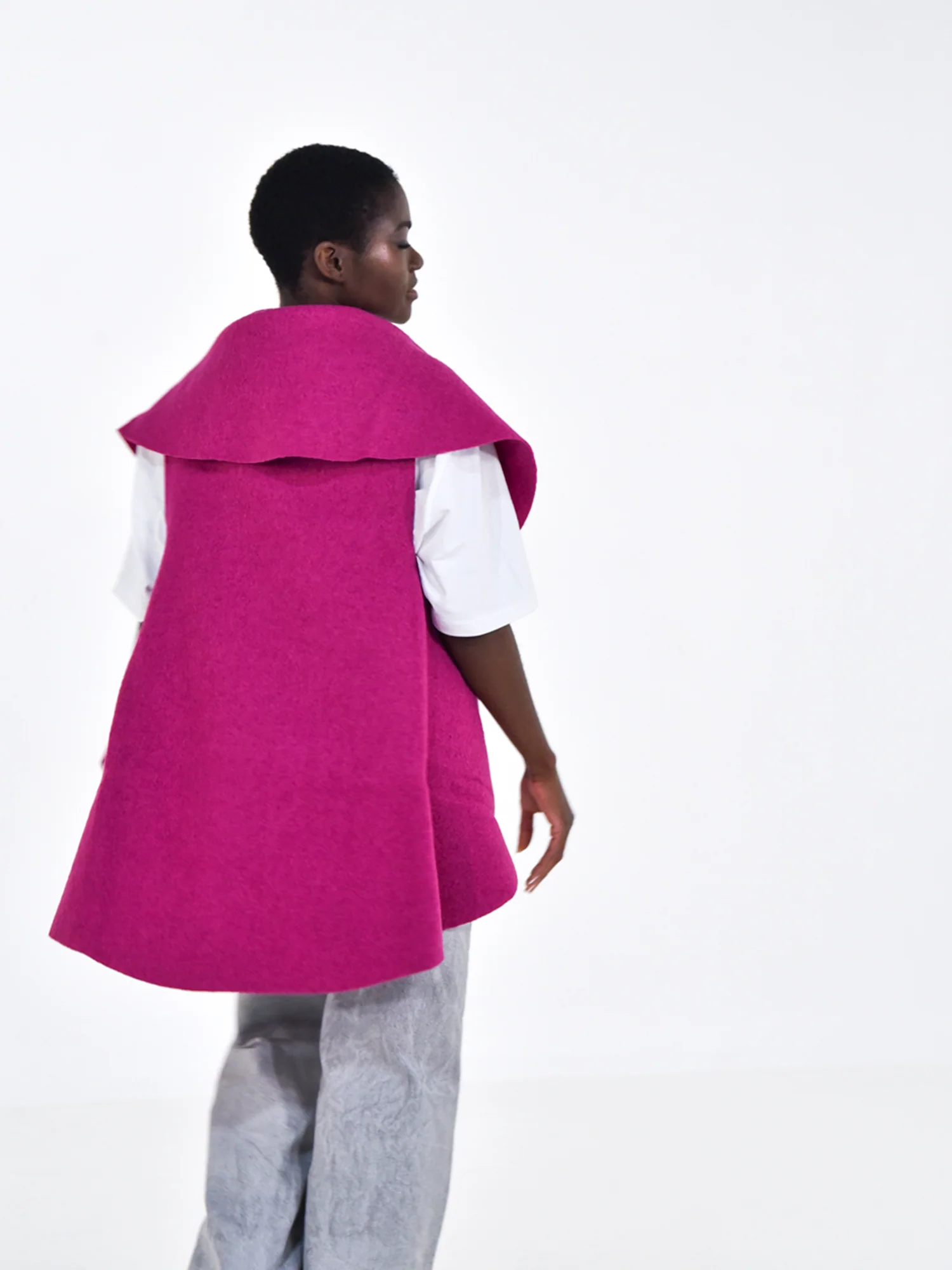 Capa lana 100% Fucsia - Image 2