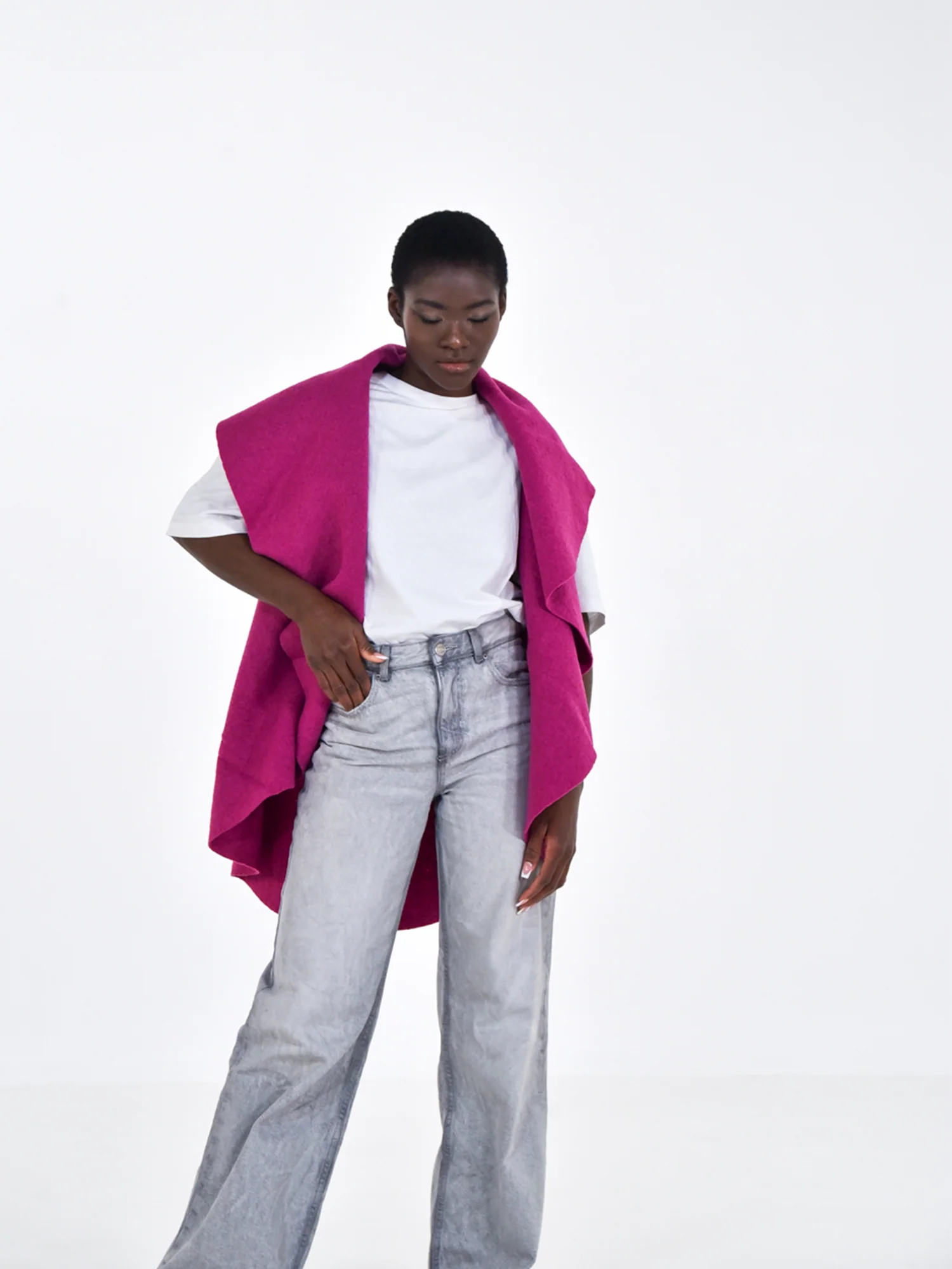 Capa lana 100% Fucsia - Image 4