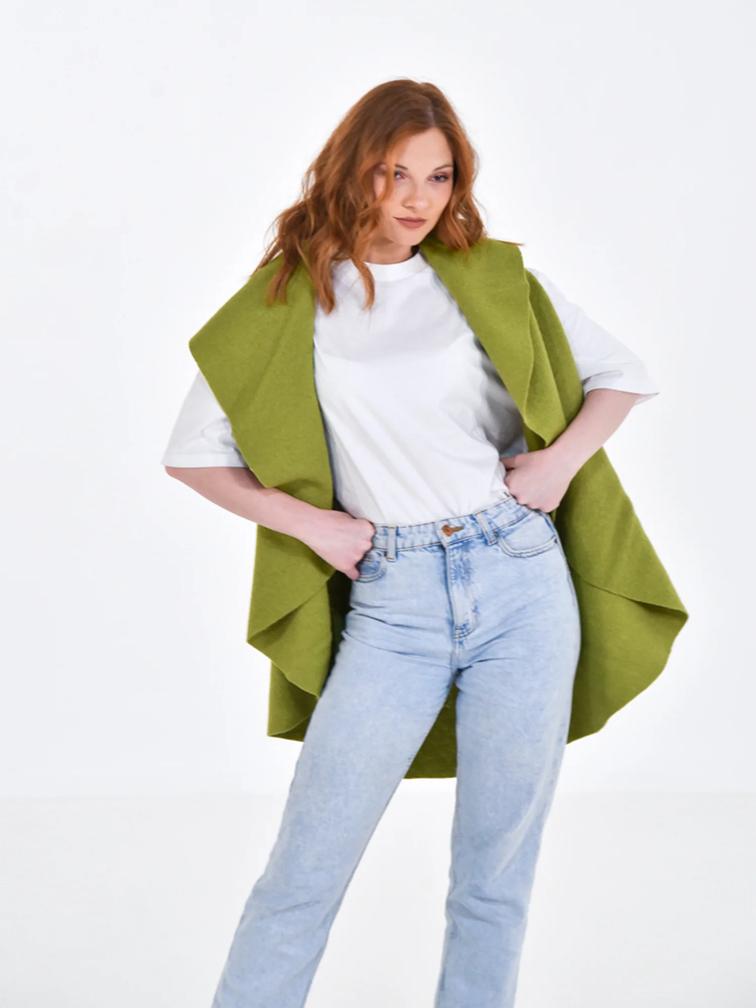 Capa lana 100% Verde Pistacho