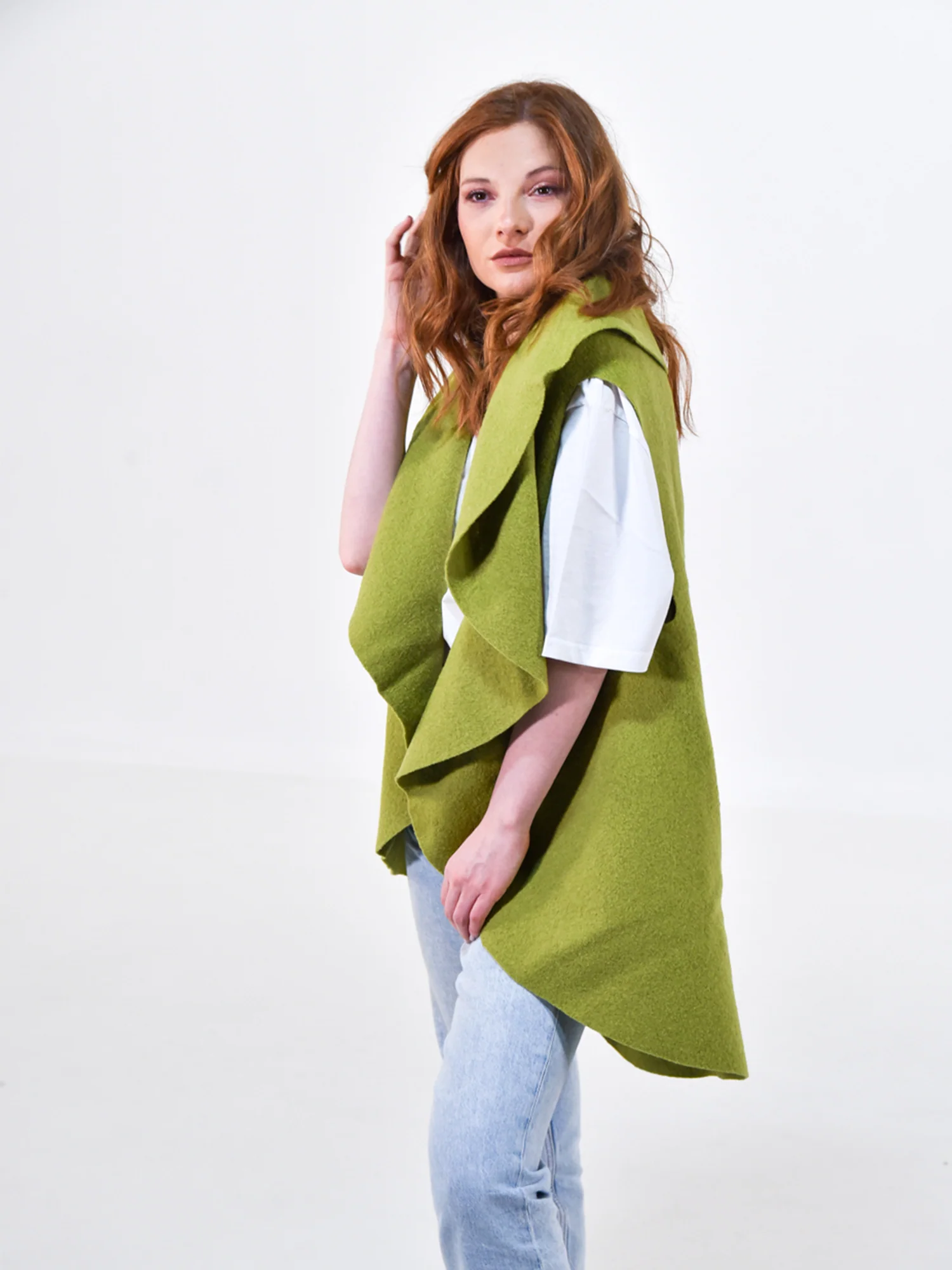 Capa lana 100% Verde Pistacho - Image 3