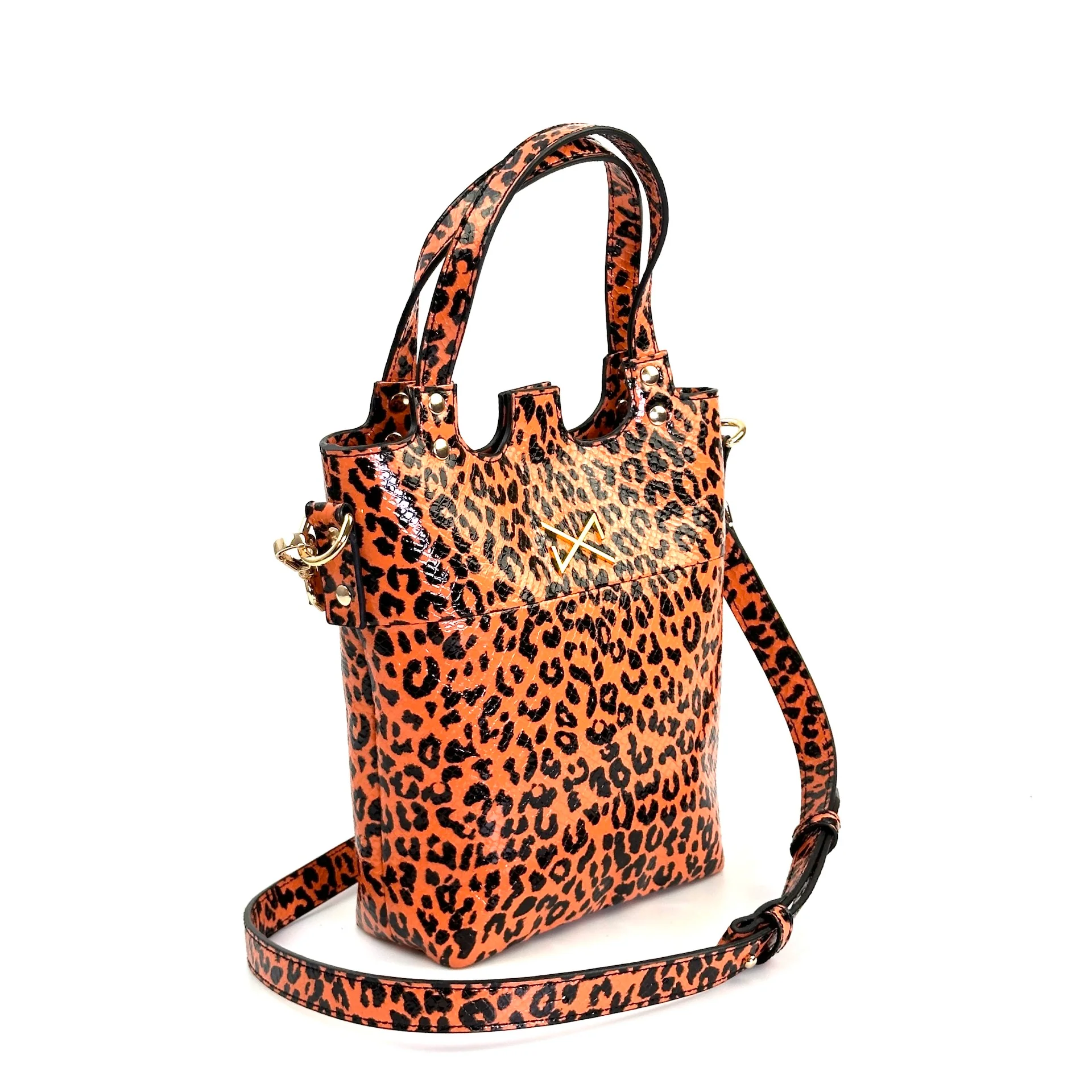 Little t-shirt bag Charol Naranja - Image 2