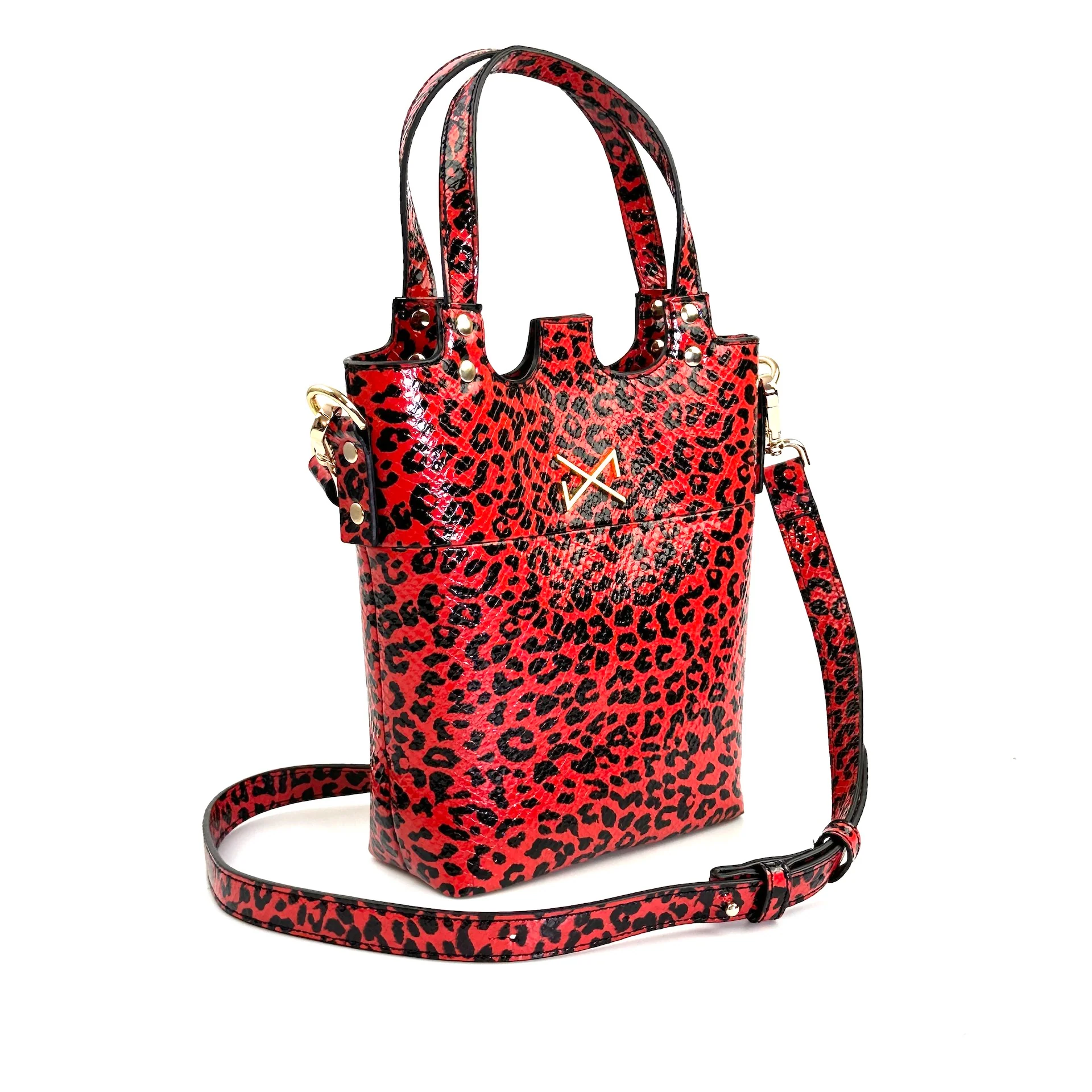 Little t-shirt bag Charol Rojo - Image 2