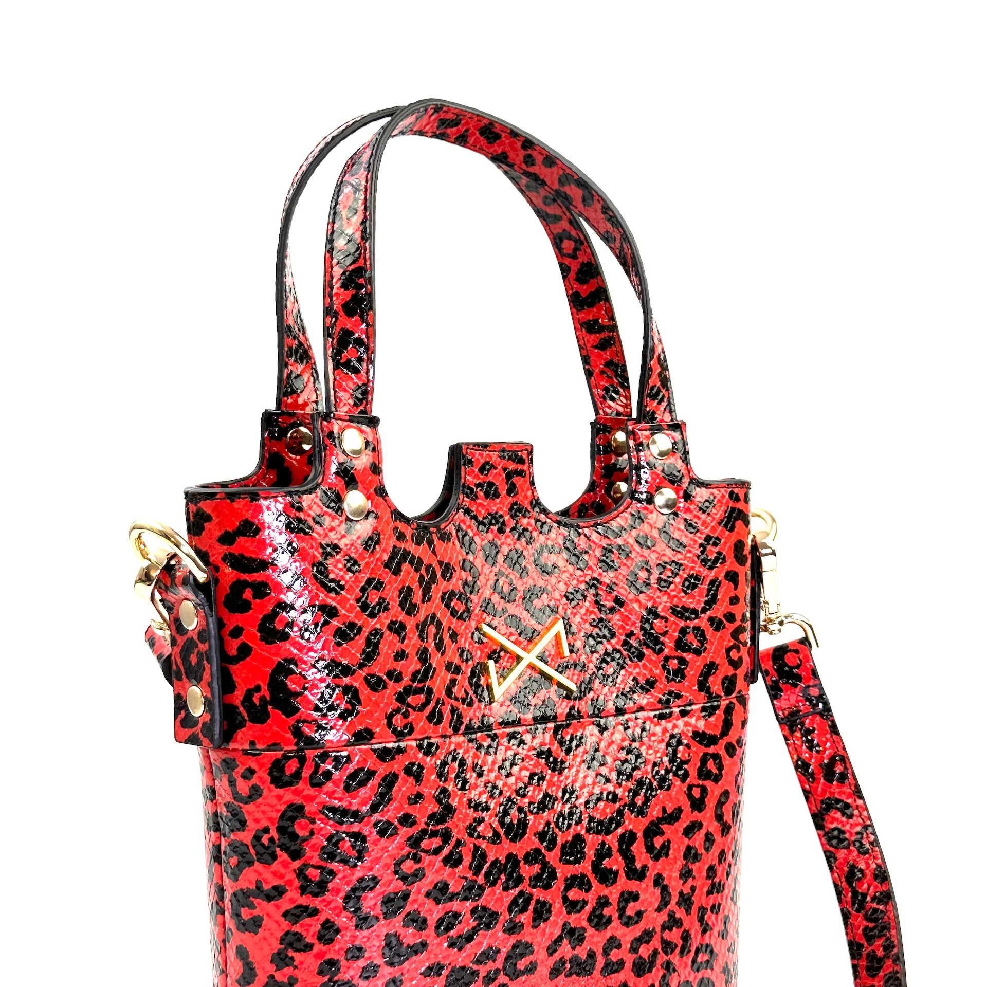 Little t-shirt bag Charol Rojo - Image 3