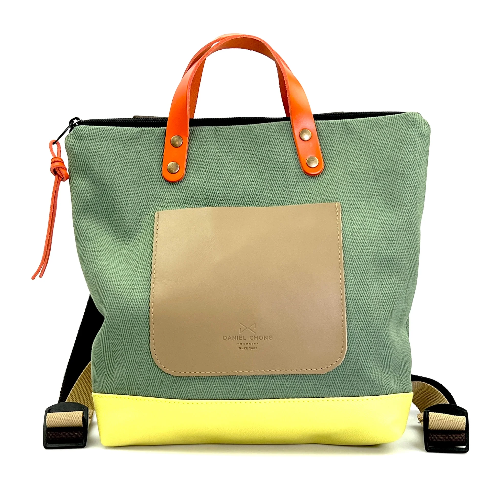 Mochila Slim Mini Cuadrada Loneta