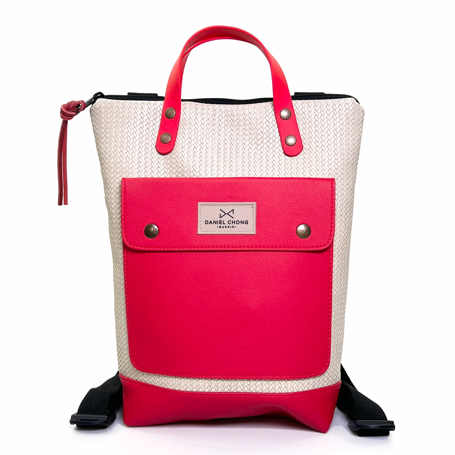 Mochila Slim Solapa Mini DZ Rattan beige.