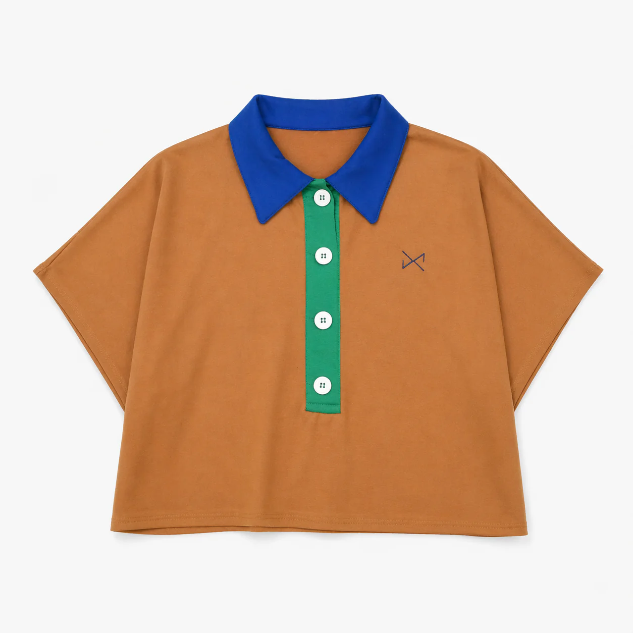 Polo Crop Top Marrón - Image 2