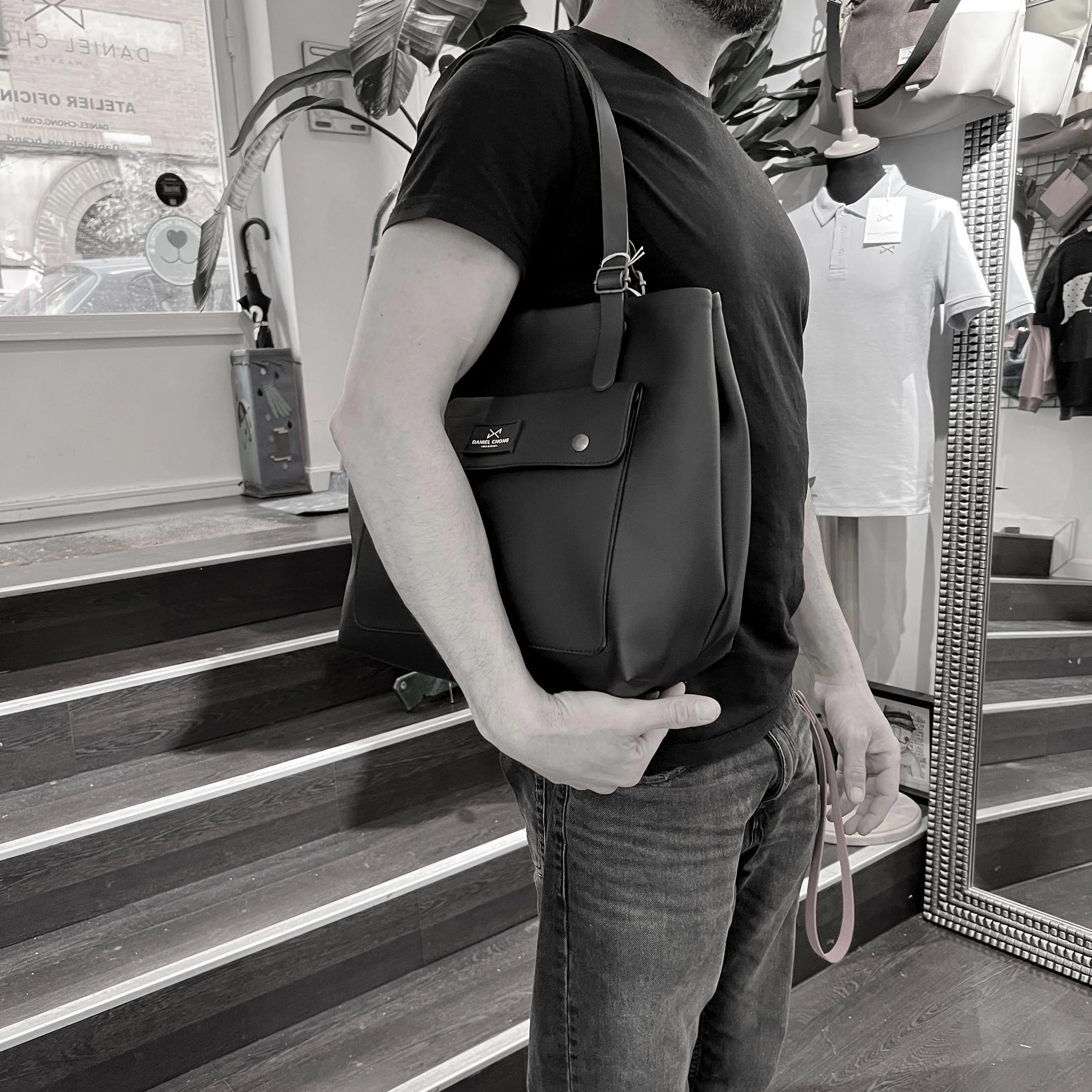 Shopper old School Acid lemon y Negro - Image 4