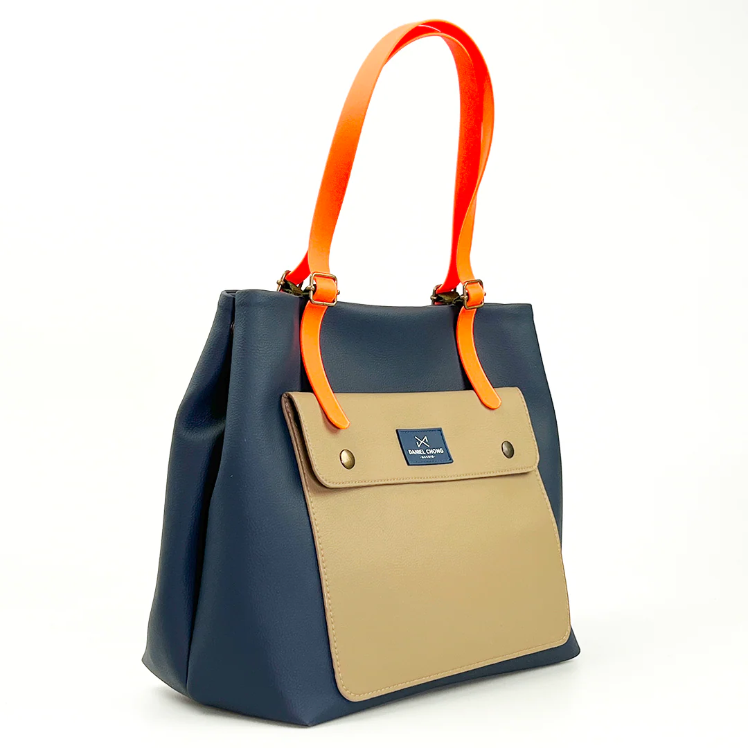 Shopper old School Marino asas fluor rojo