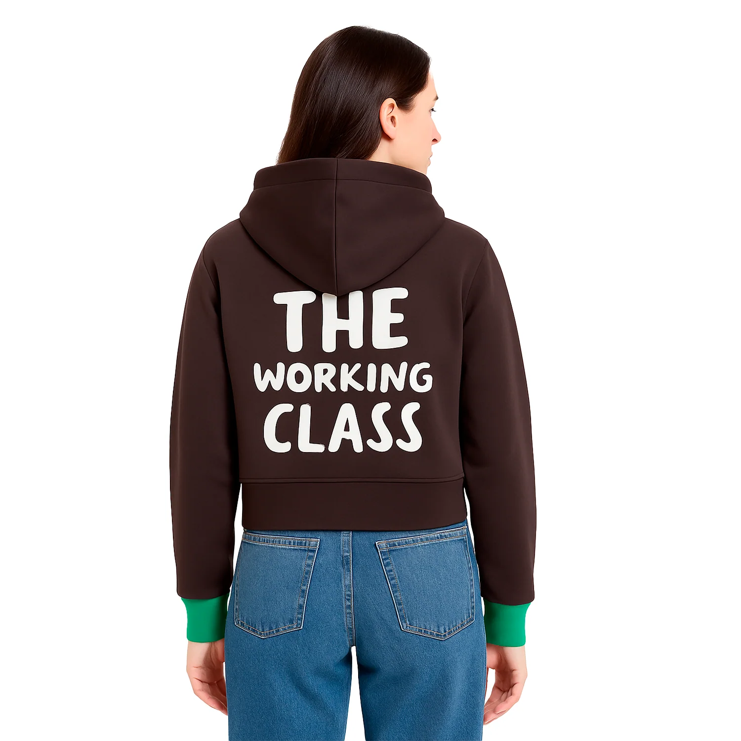 SUDADERA CROPTOP " THE WORKING CLASS"