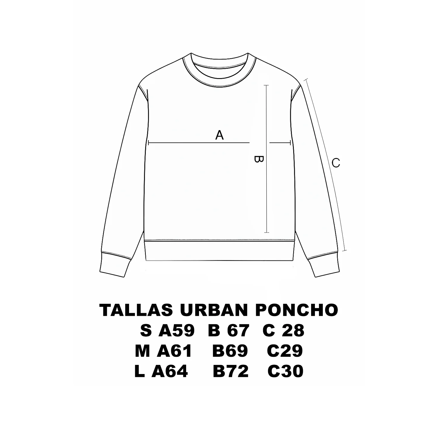 URBAN PONCHO NEGRO no gender. - Image 5